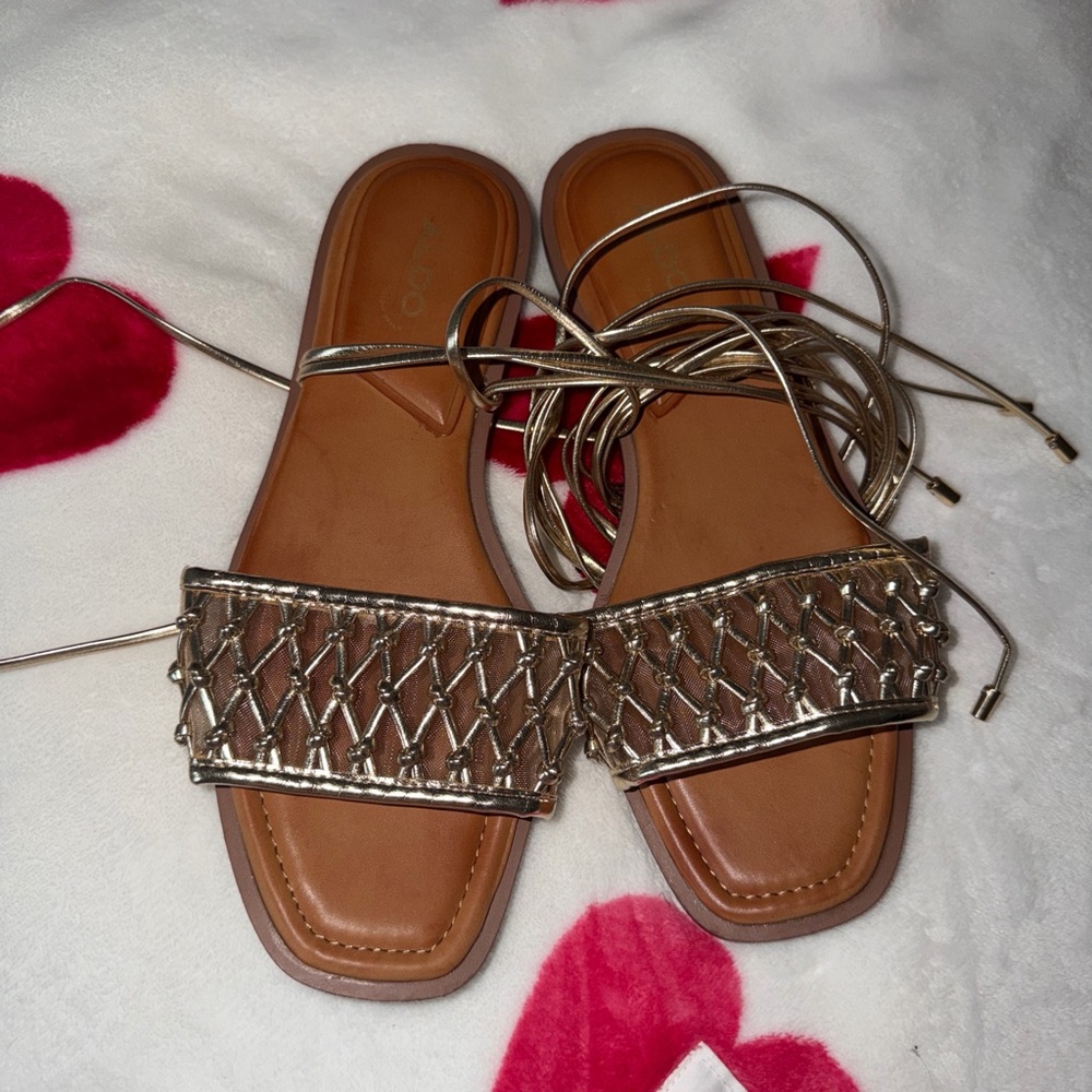 Aldo gold Metallic Women's Sandals